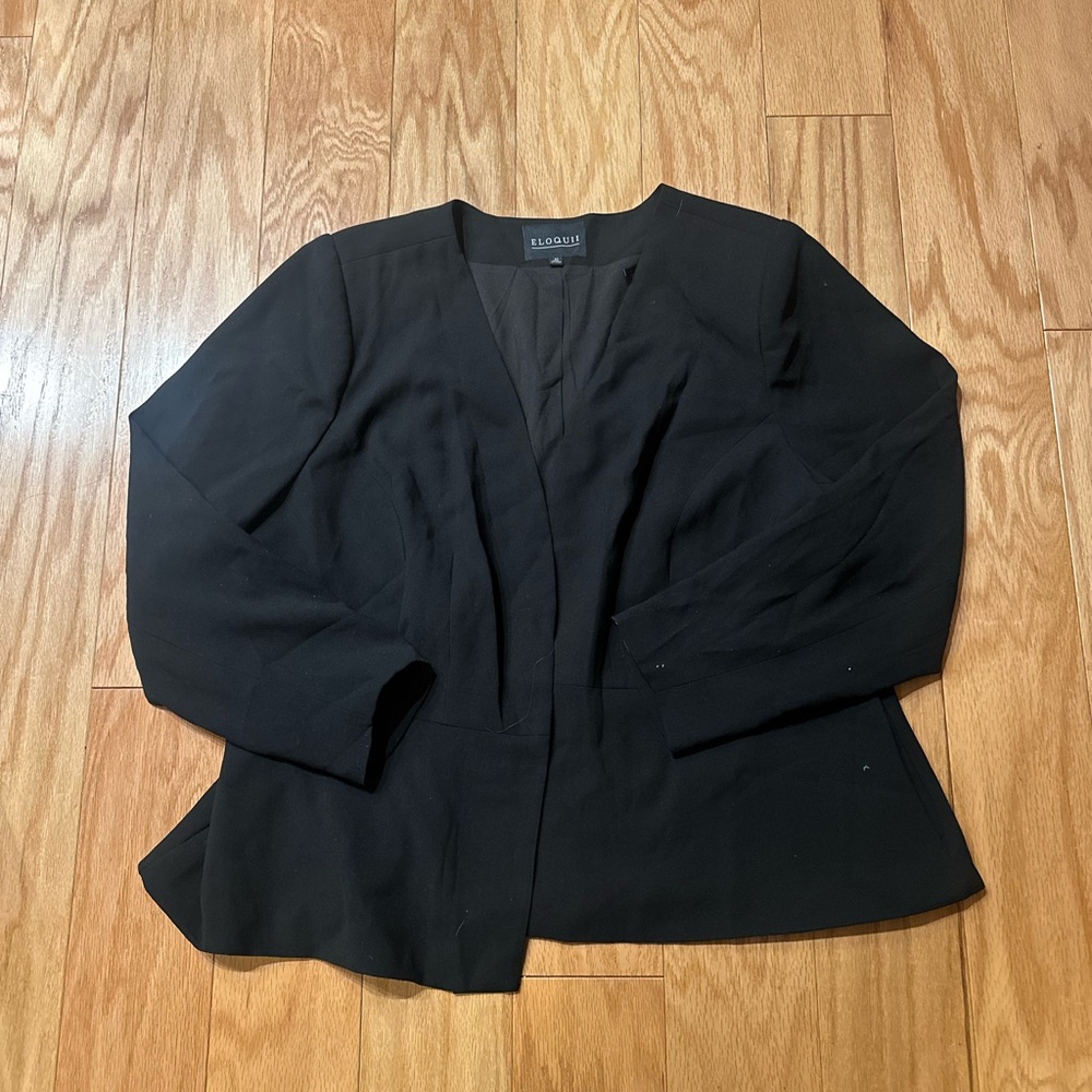 Eloquii Women's Elegant Black Blazer
